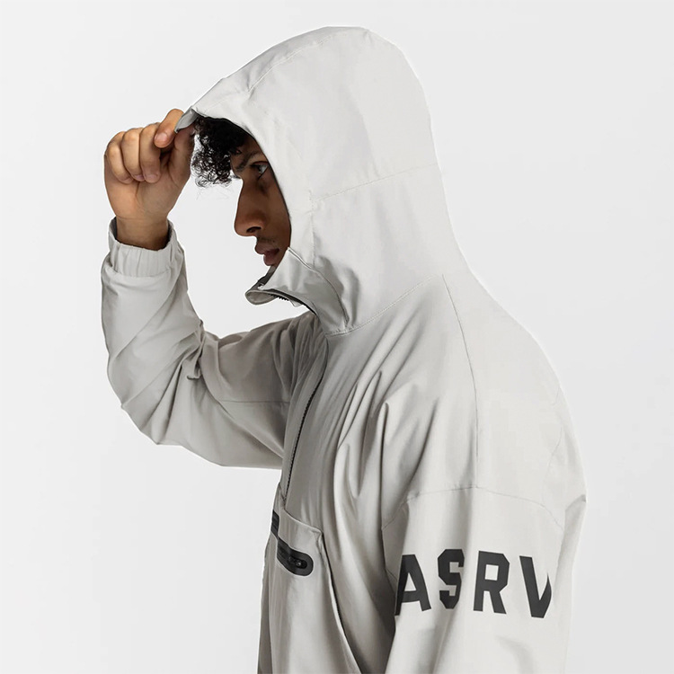 メンズスポーツウェア 男性用ウォーキング向けハーフジップパーカー多機能ポケット付全3色