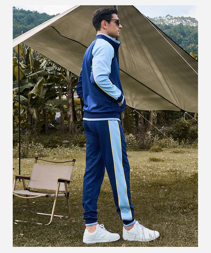 メンズスポーツウェア 男性用トレーニングジャージ上下組み合わせ運動着