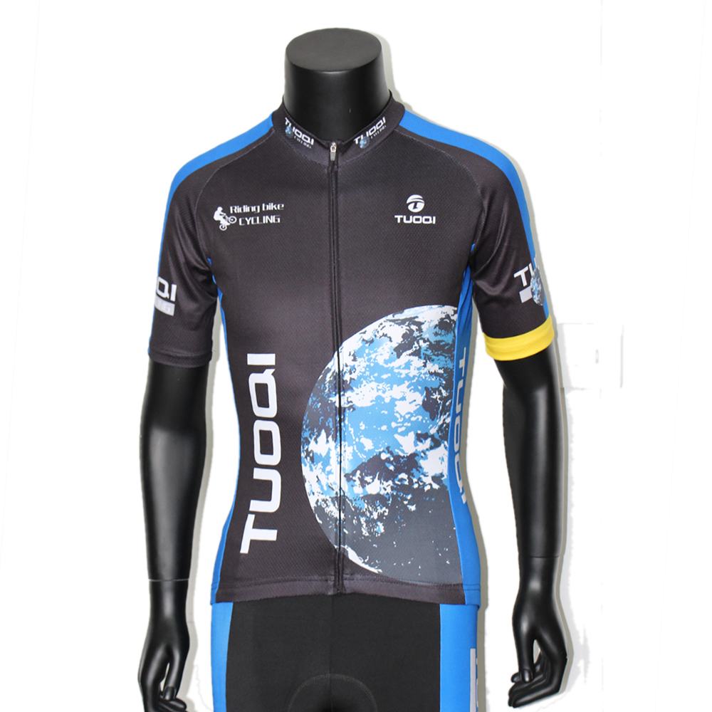 メンズスポーツウェア メンズスポーツ自転車競技用上下セット黒青