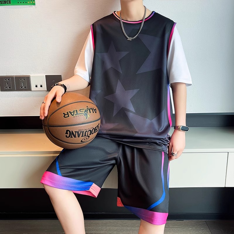 メンズスポーツウェア 青少年向け速乾性バスケットボール上下セット