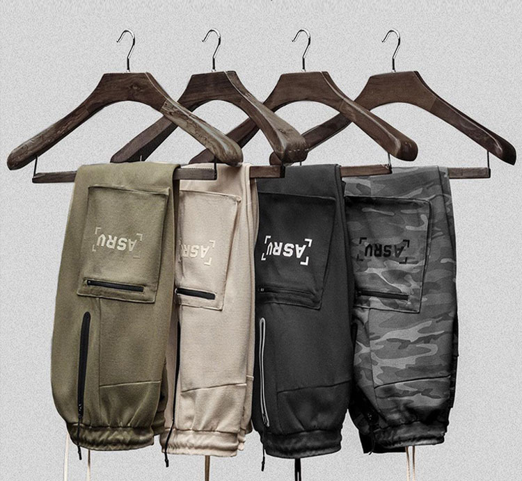 メンズスポーツウェア メンズ ジム用細身ジョガーパンツ 多機能ポケット付き 全6色