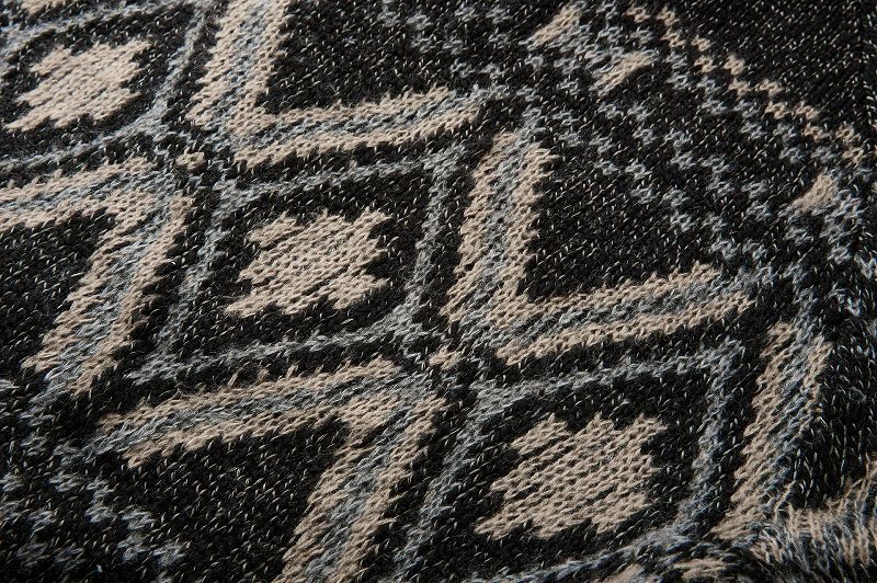 メンズスポーツウェア 男性用スポーツニットカーディガン 幾何学模様 秋冬新作 全2色