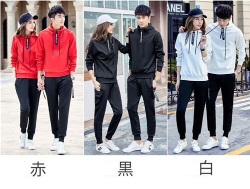 メンズスポーツウェア スポーツ用カップル対応メンズパーカー上下セット