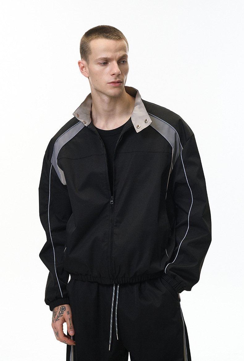 メンズスポーツウェア メンズ 秋新作 復古運動 上下組 ウォーキング用 全3色