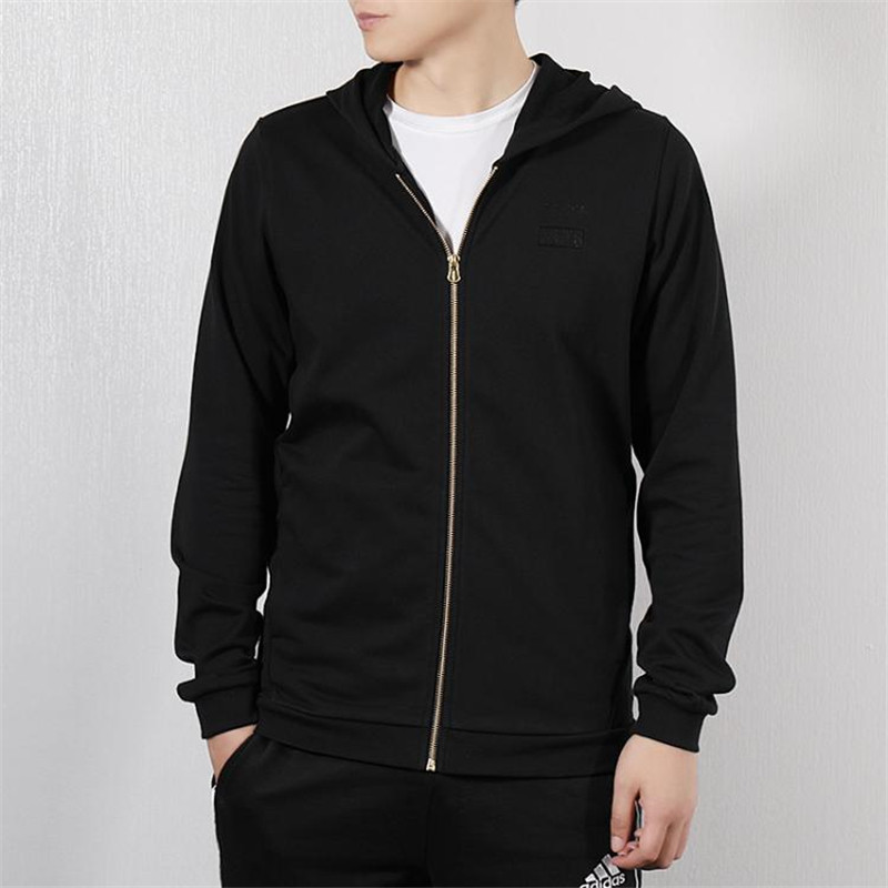 メンズスポーツウェア フルジップフード付きトレーニングパーカー