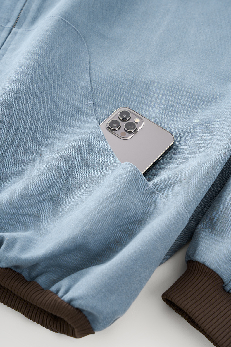 メンズスポーツウェア メンズ ランニング 裏ボア短丈パーカー 防寒ジップ全4色