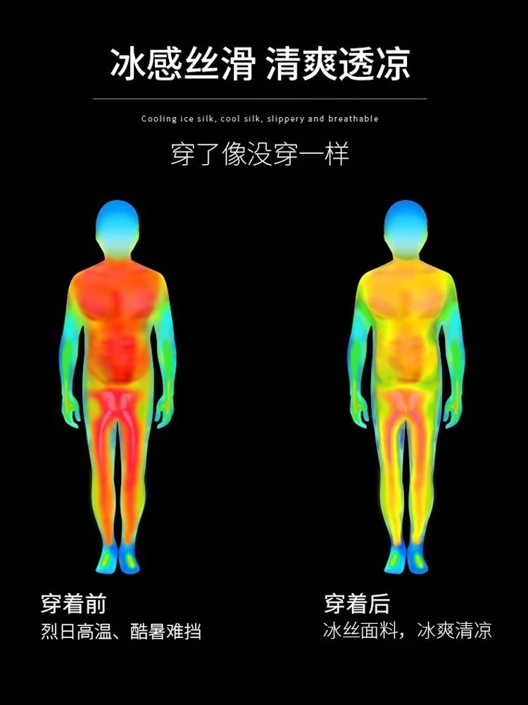 メンズスポーツウェア 氷涼感シルク ランニングセット
