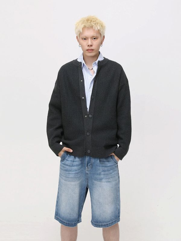 メンズスポーツウェア ランニング用ニットカーディガン メンズ 秋冬新作