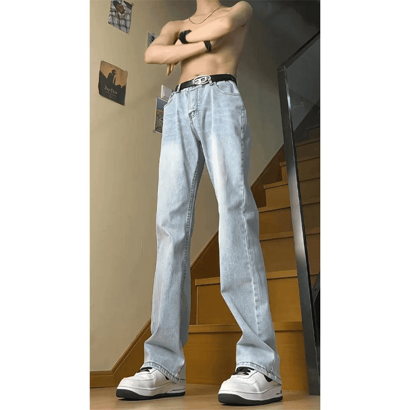 ゆったりシルエット ストレートデニム