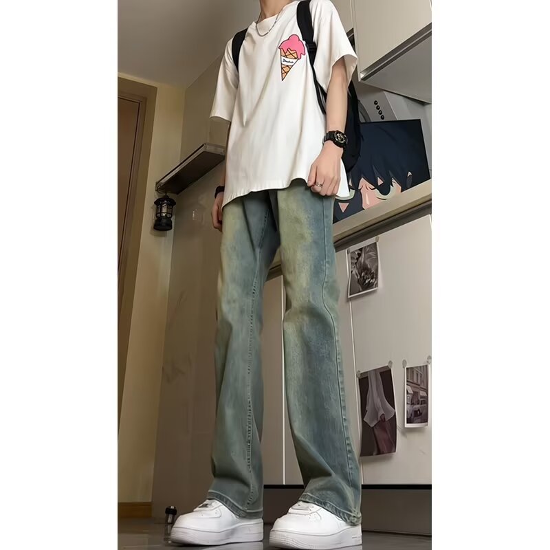 ゆったりシルエット ストレートデニム