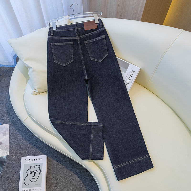 ストレートデニム すっきりシルエットハイウエストデニム