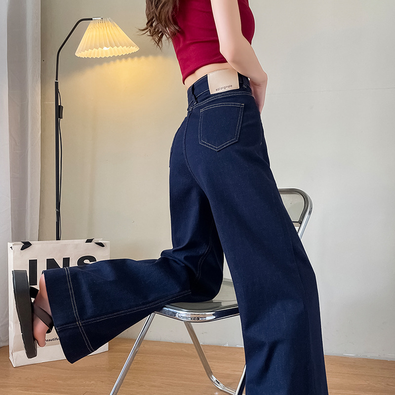 ストレートデニム 美脚ゆったりデニムワイドパンツ