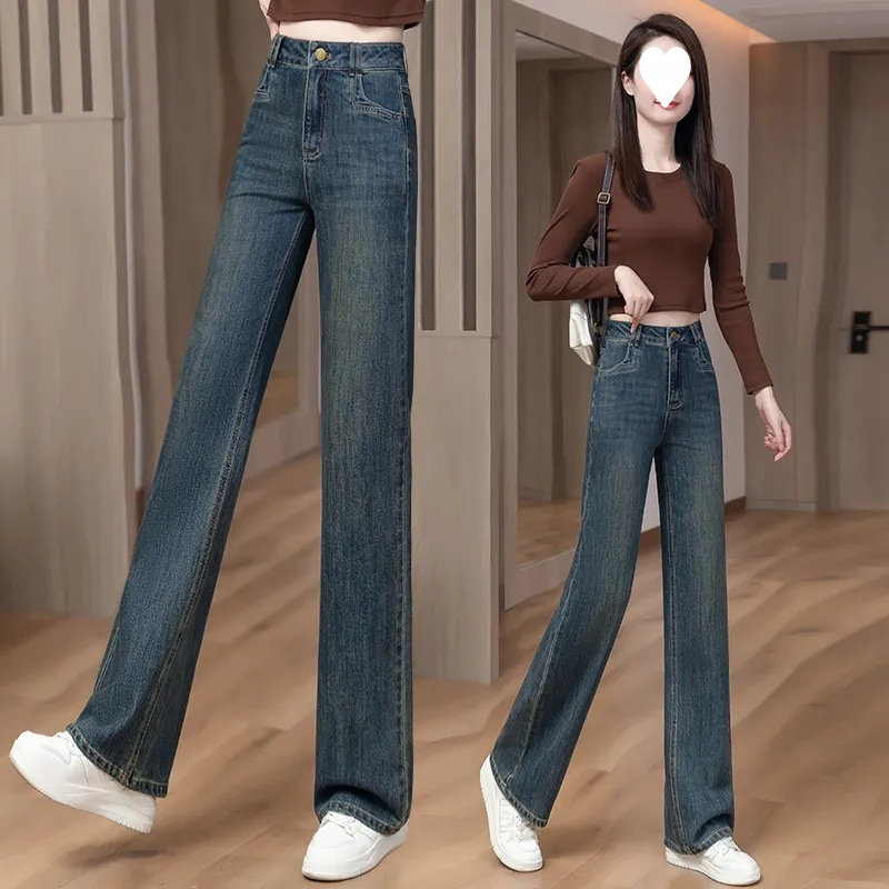 ハイウエストストレートデニム