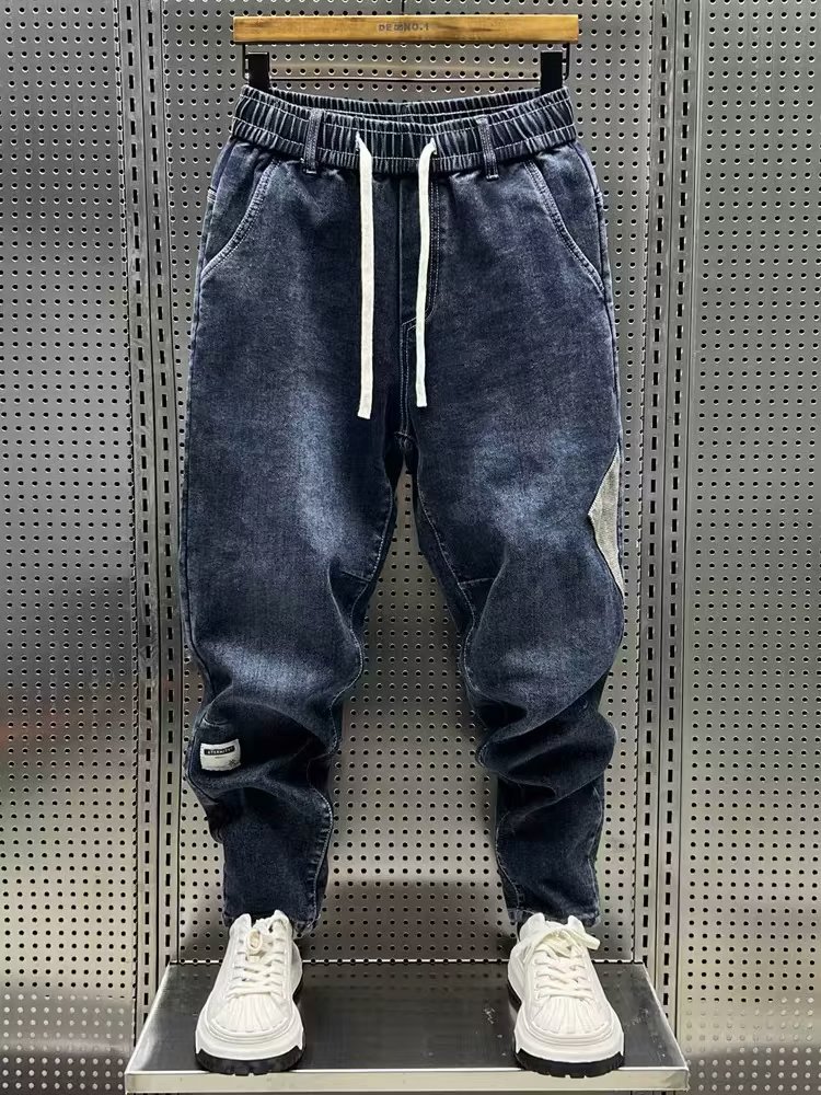 ストレートデニム ゆったりウエストデニムパンツ
