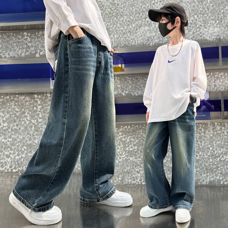 ストレートデニム ゆったりシルエット デニムパンツ