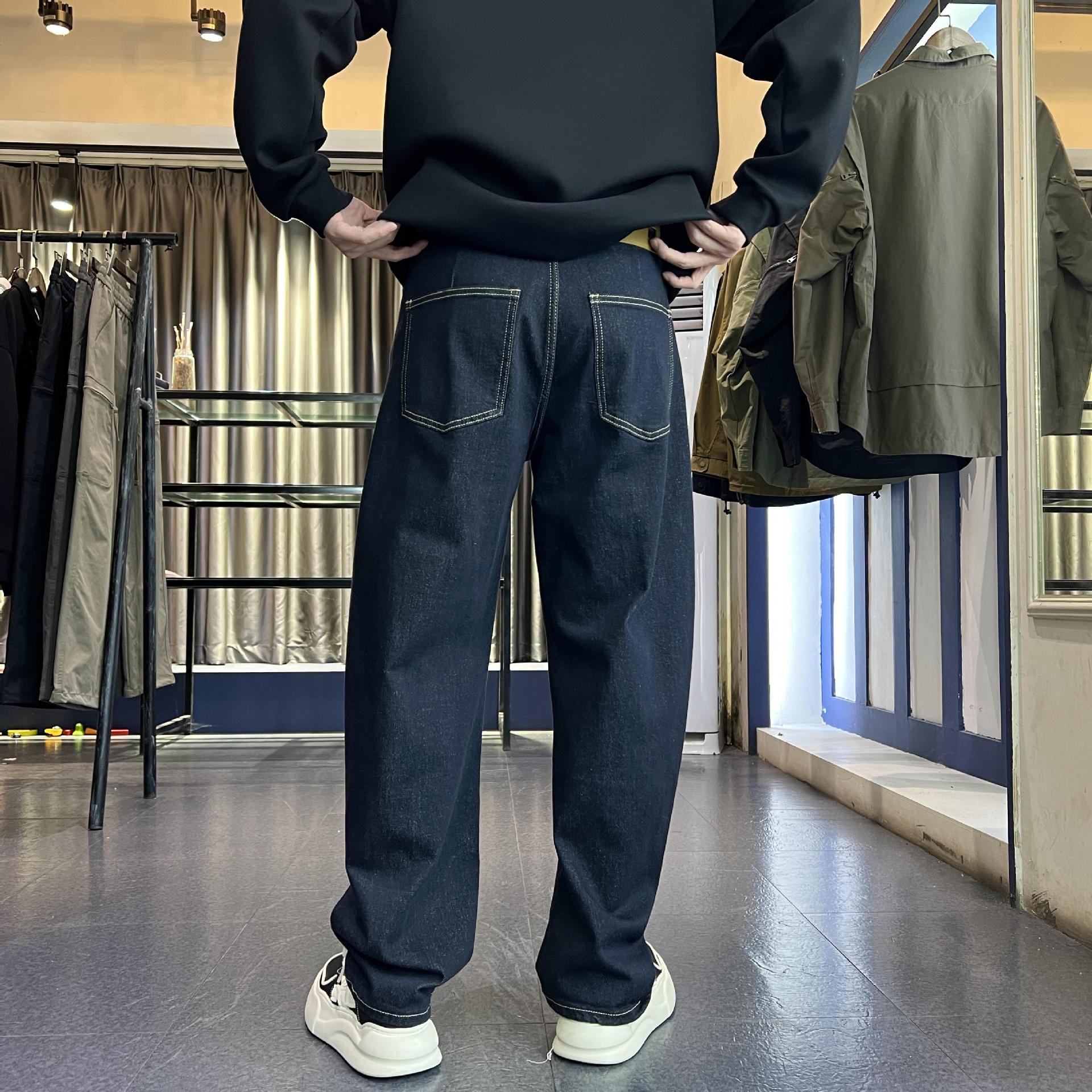 シンプルルーズストレートデニム