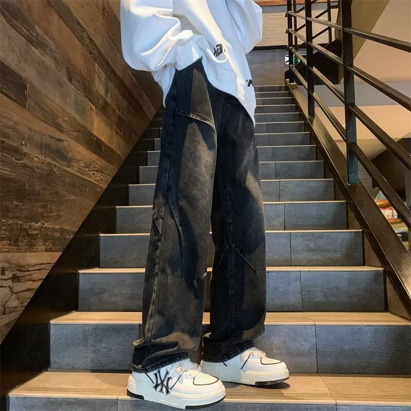 ゆったりシルエット ストレートデニム