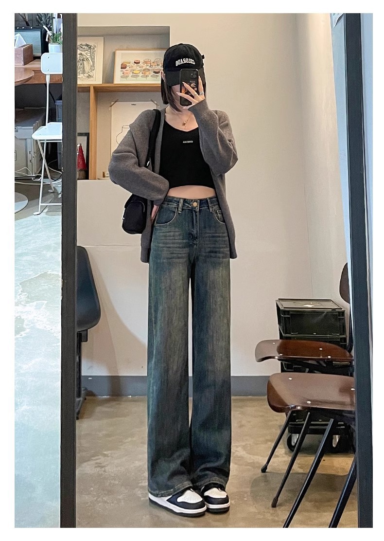 ハイウエストストレートデニム