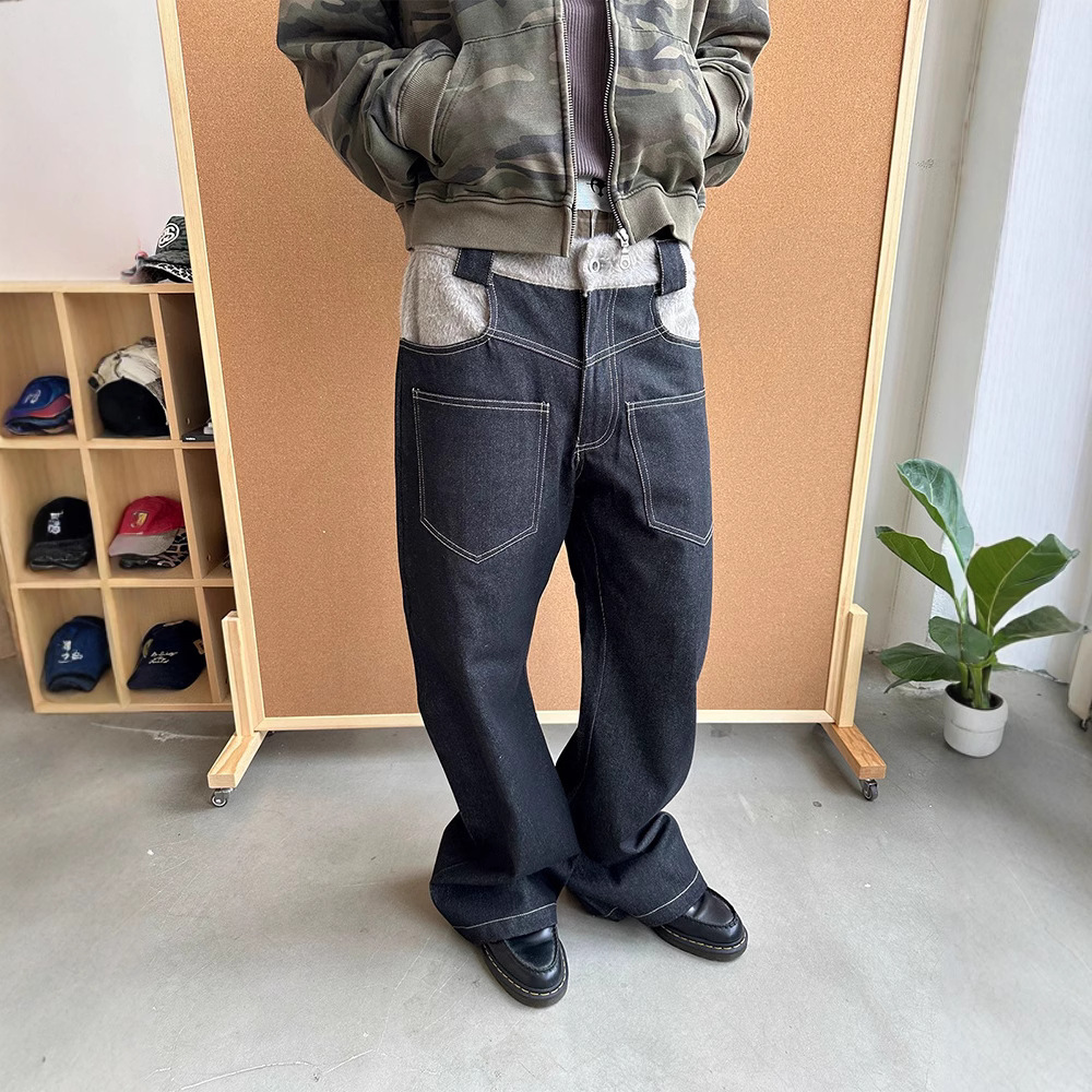 ストレートデニム ワイドシルエット ストレート デニム