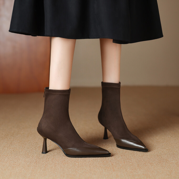 ストレッチポインテッドショートブーツ