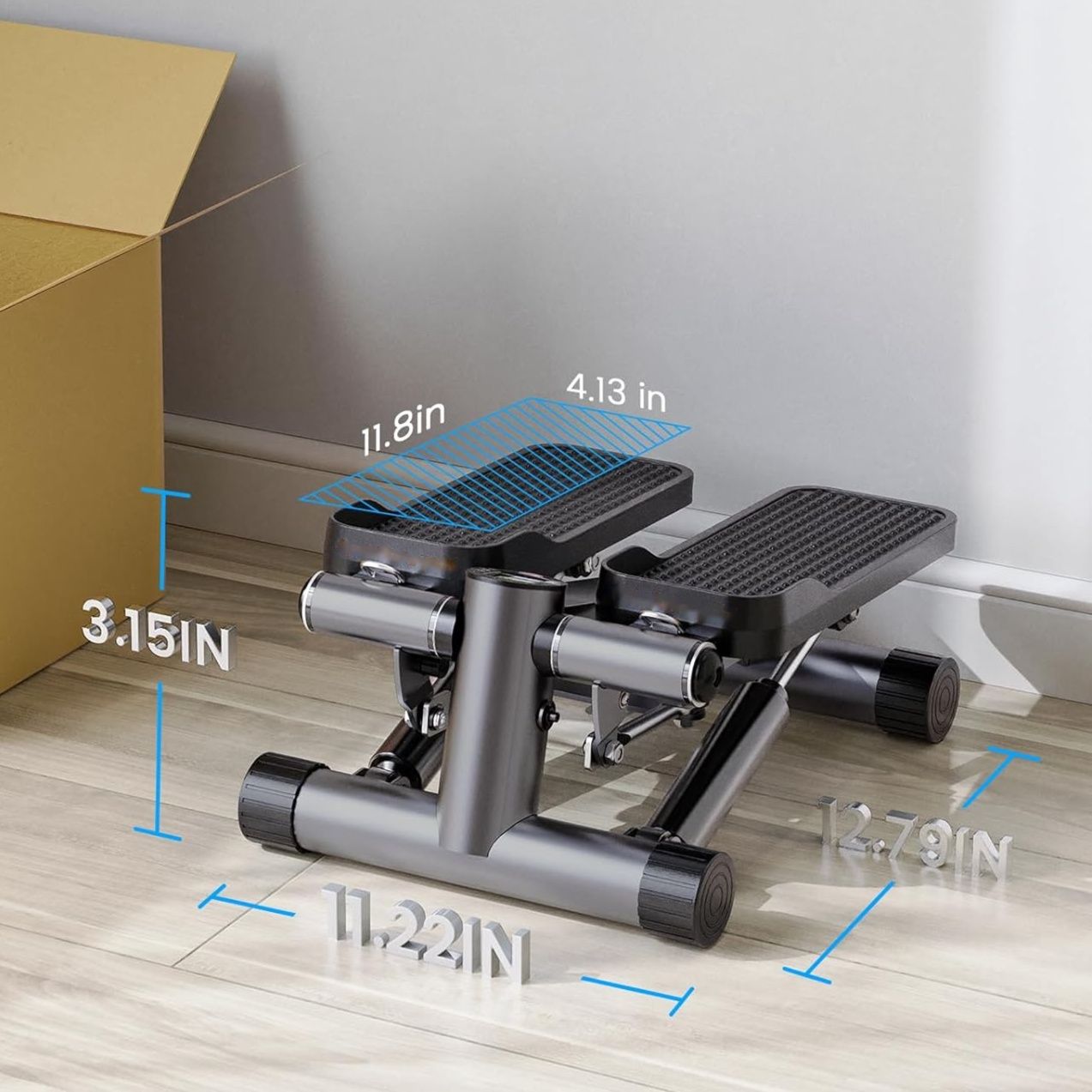 ステッパー ゴムバンド付き多機能健康足踏み運動器具