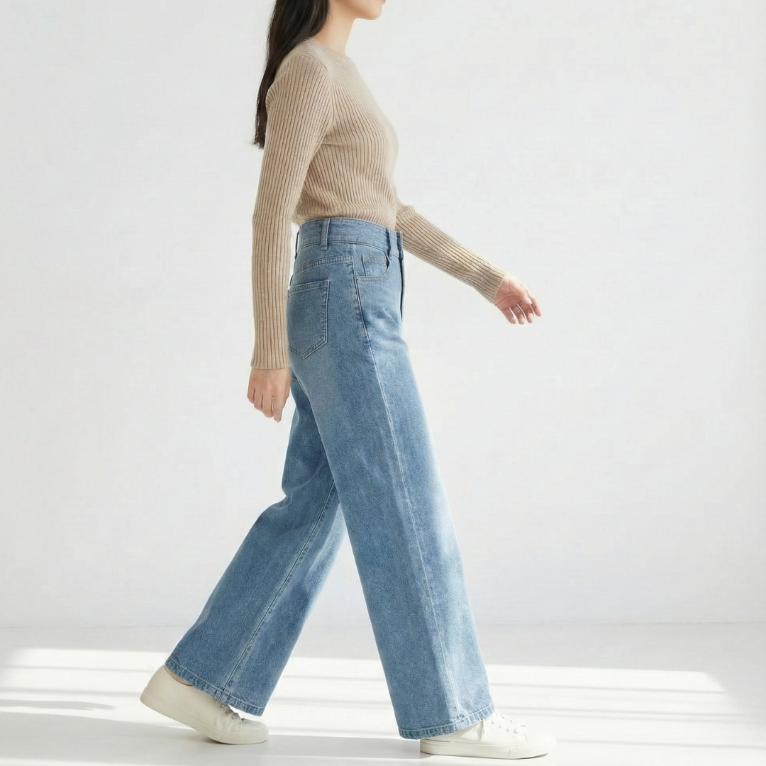 骨格ウェーブ服ダブルボタンストレートパンツ