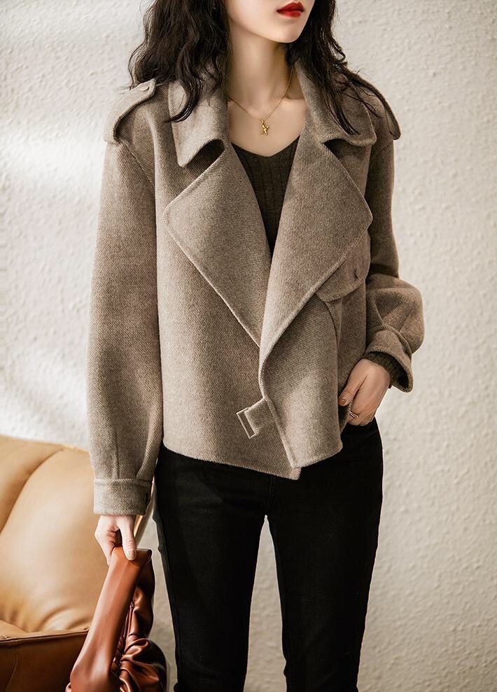 骨格ストレートショート丈チェスターコート