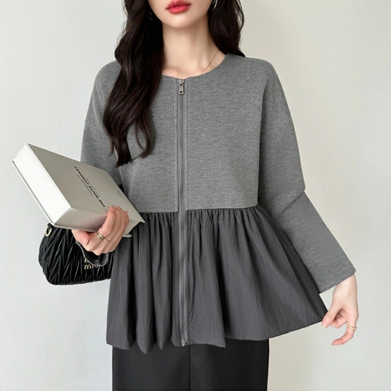 骨格ストレートペプラムライトジャケット