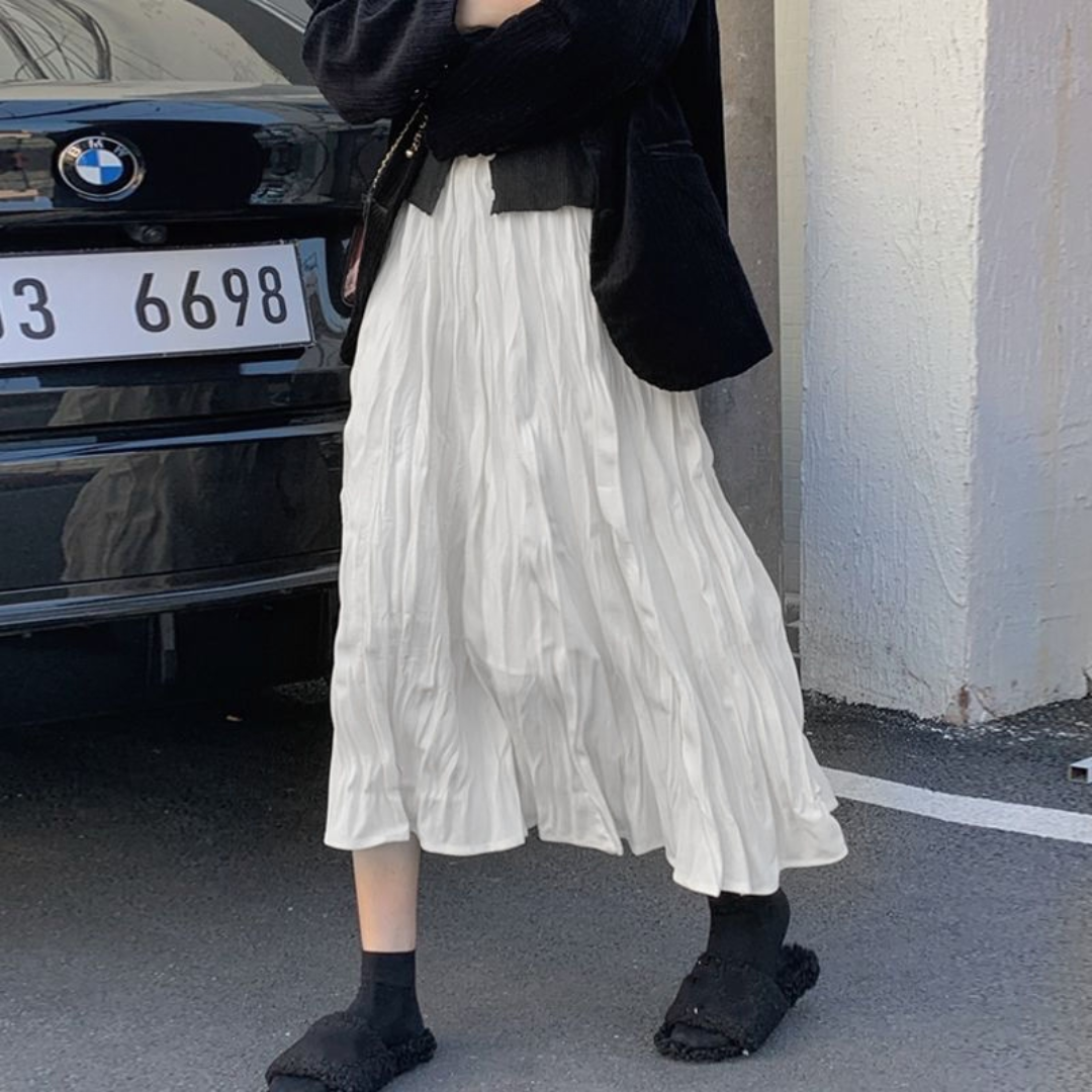 骨格ウェーブワッシャースカート