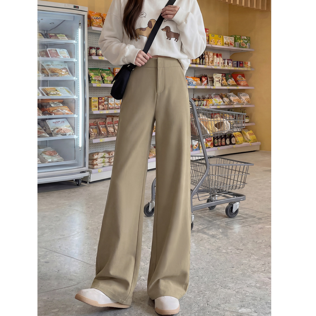 骨格ウェーブワイドレッグパンツ