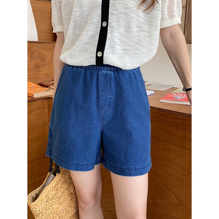 骨格ストレートショート丈デニムパンツ