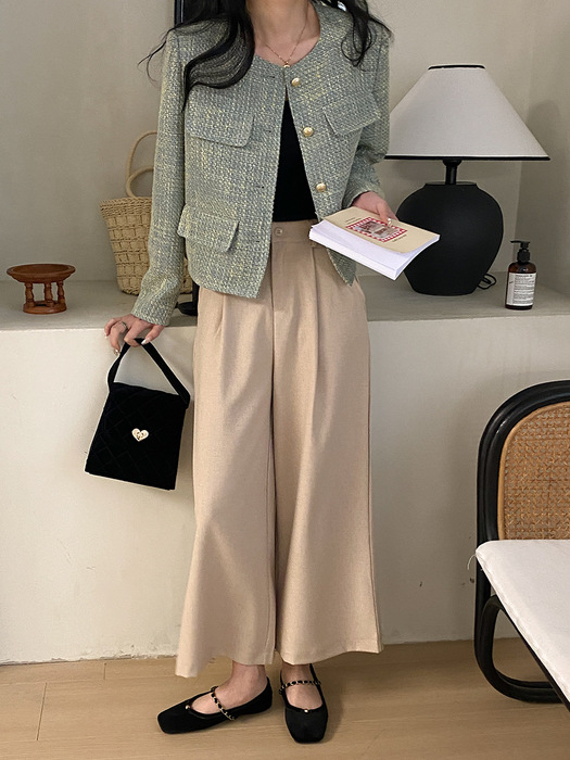 骨格ストレートツイードジャケット