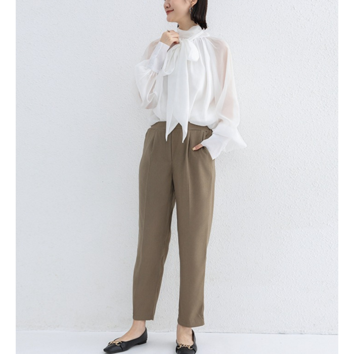 骨格ストレートシガレットパンツ