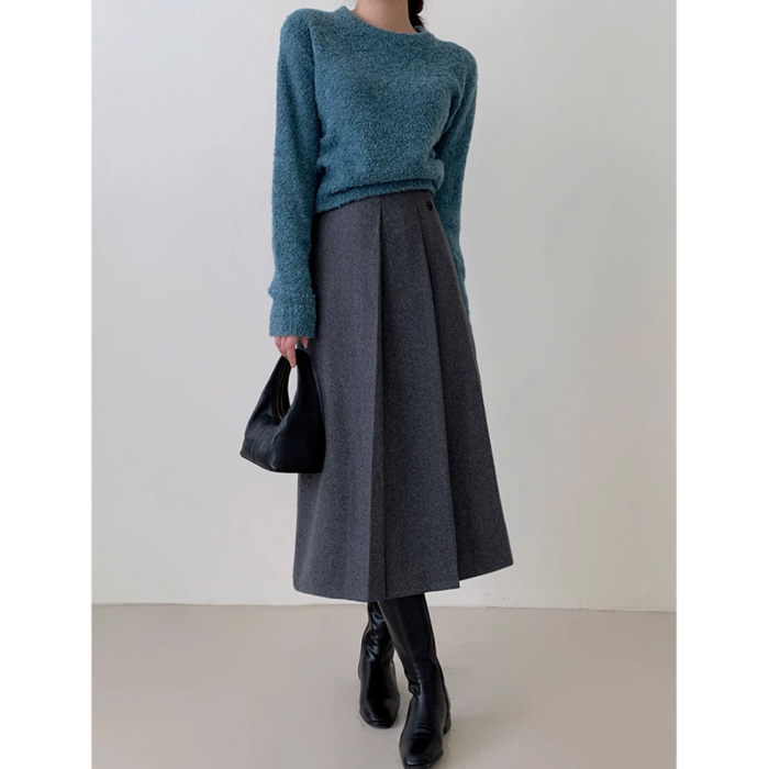骨格ストレートタックスカート