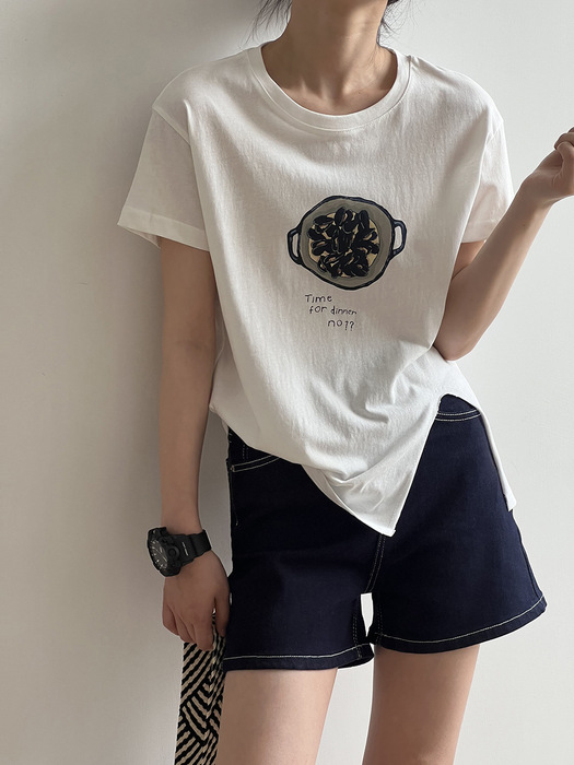 骨格ストレートカジュアルプリントTシャツトップス