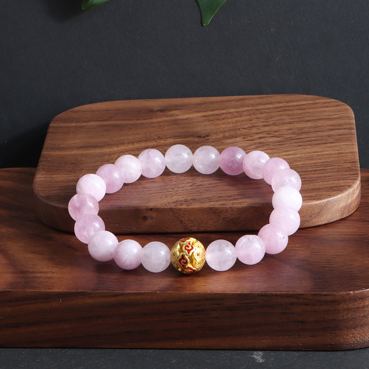 パワーストーンブレスレット魔除け天然石紅柄玉飾り守護ブレスレット