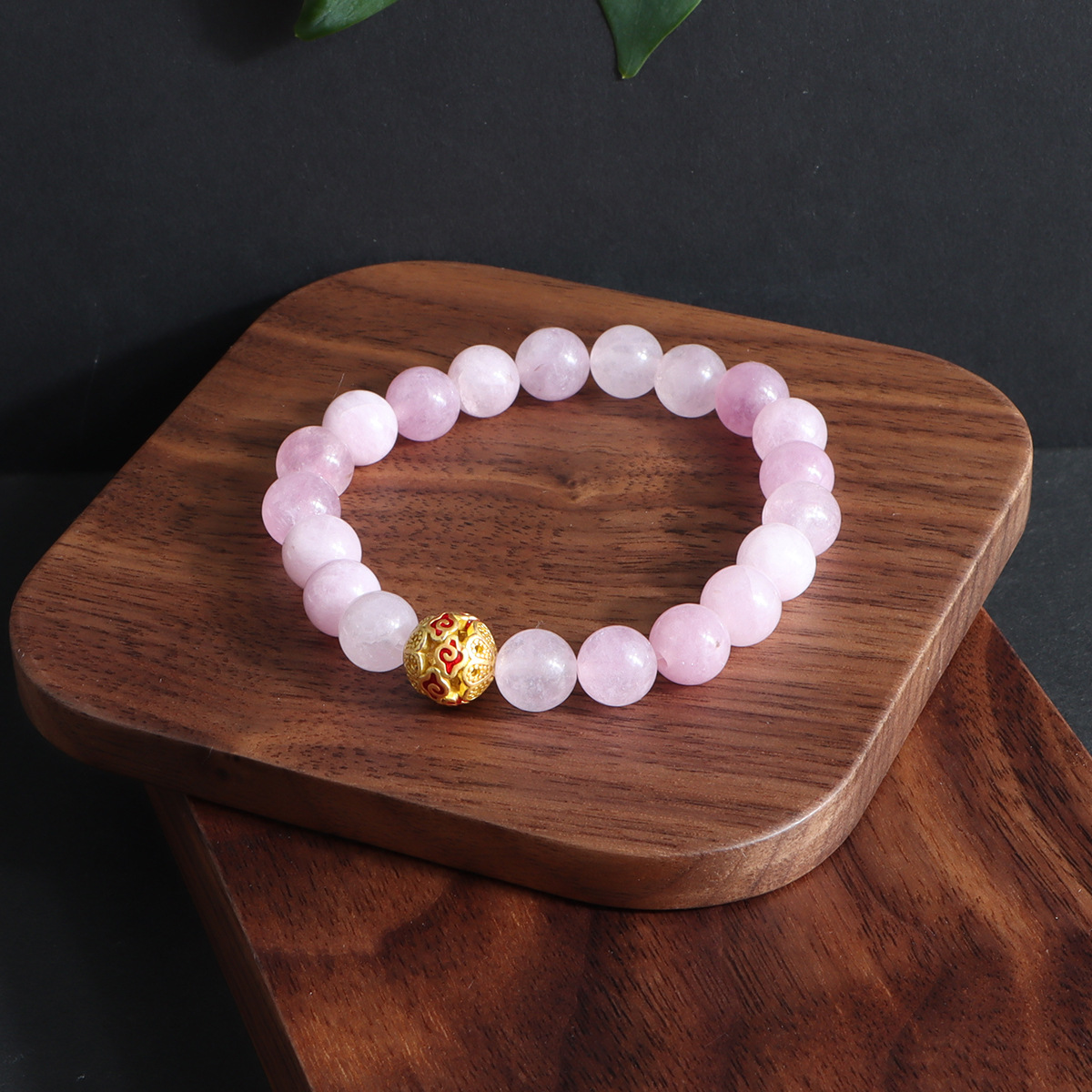 パワーストーンブレスレット魔除け天然石紅柄玉飾り守護ブレスレット