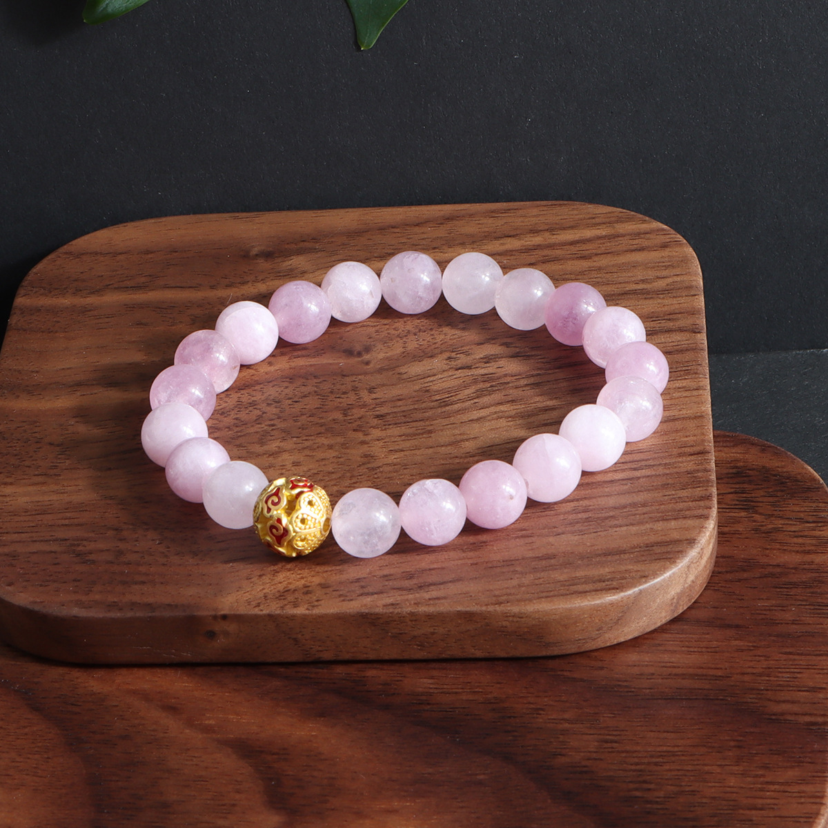 パワーストーンブレスレット魔除け天然石紅柄玉飾り守護ブレスレット