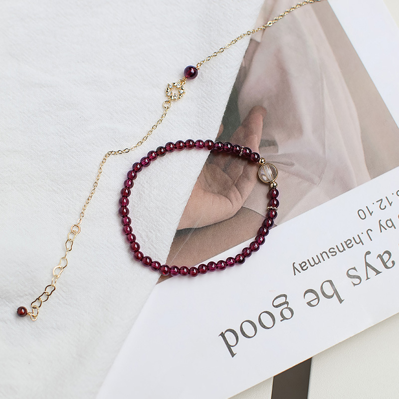 パワーストーンブレスレット子宝生命の恵み華やかな二連重ね付け天然石