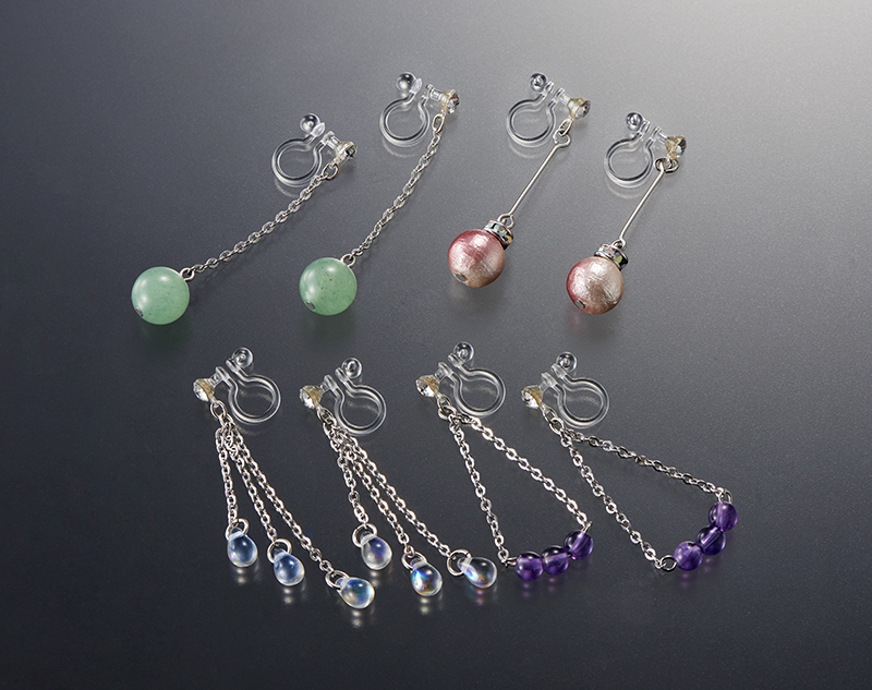 天然石揺れるイヤリング4組セットパワーストーン アクセサリー 