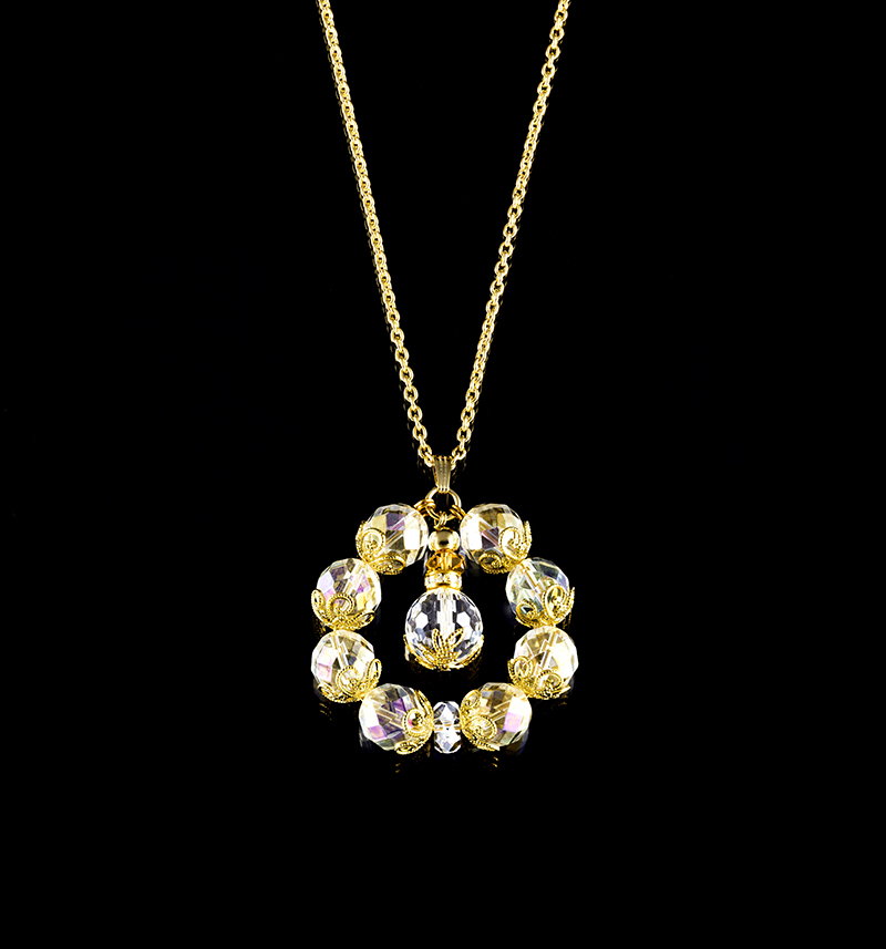 パワーストーン アクセサリー 運気上昇 白水晶黄水晶ネックレス パワーストーン