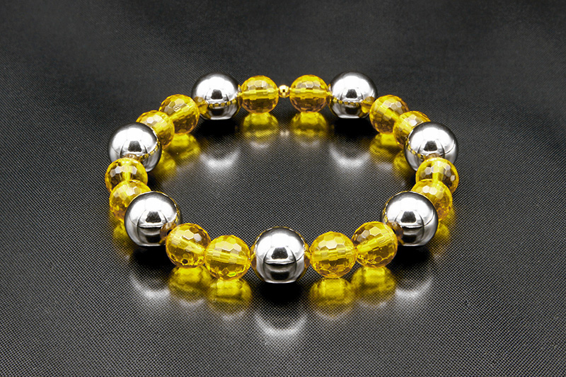 パワーストーン アクセサリー パチンコ必勝祈願黄水晶ブレスレット財運金運