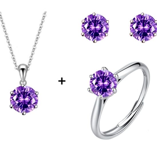 パワーストーン アクセサリー パワーストーン アクセサリー 天然紫水晶 六角爪留めピアス