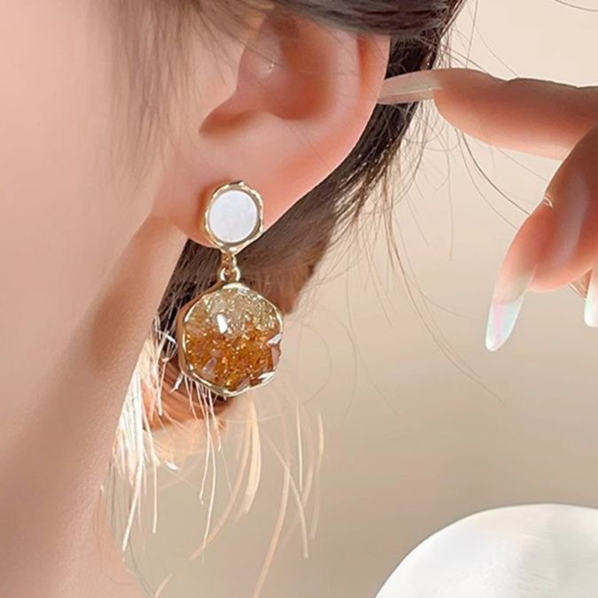 パワーストーン アクセサリー パワーストーン アクセサリー 天然石の輝き 二連ドロップイヤリング