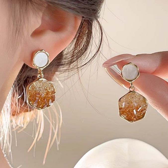 パワーストーン アクセサリー パワーストーン アクセサリー 天然石の輝き 二連ドロップイヤリング