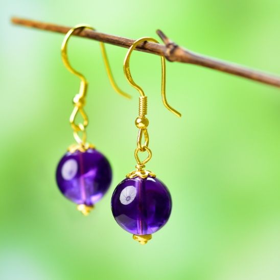 パワーストーン アクセサリー パワーストーン アクセサリー 神秘の水晶玉 癒しのしずくイヤリング