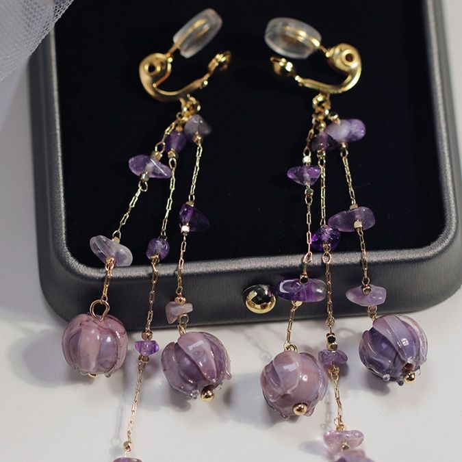 パワーストーン アクセサリー パワーストーン アクセサリー 蓮華の雫 揺れるイヤリング