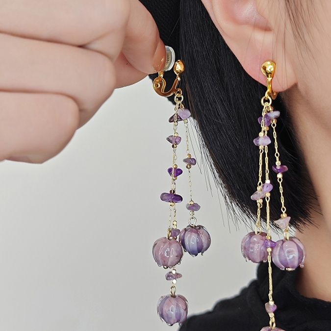 パワーストーン アクセサリー パワーストーン アクセサリー 蓮華の雫 揺れるイヤリング