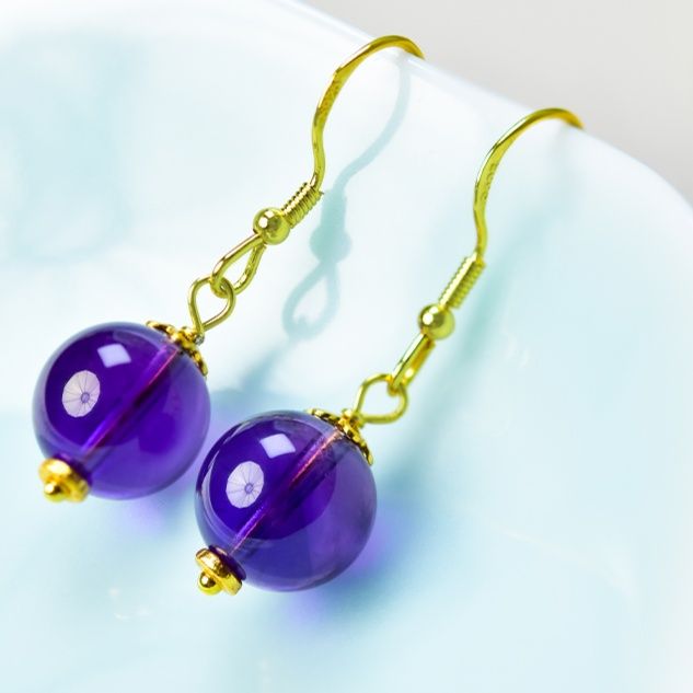 パワーストーン アクセサリー パワーストーン アクセサリー 神秘の水晶玉 癒しのしずくイヤリング