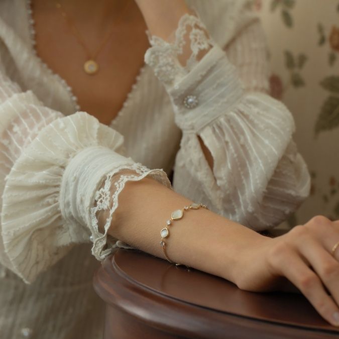 優雅な煌めき 天然石ブレスレット パワーストーン アクセサリー 